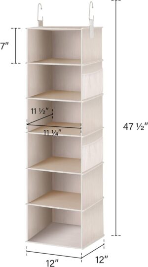 StorageWorks 6-Shelf Hanging Closet Organizer - Image 3