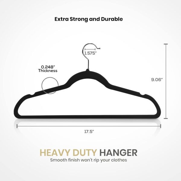 Utopia Home Velvet Hangers - Image 2