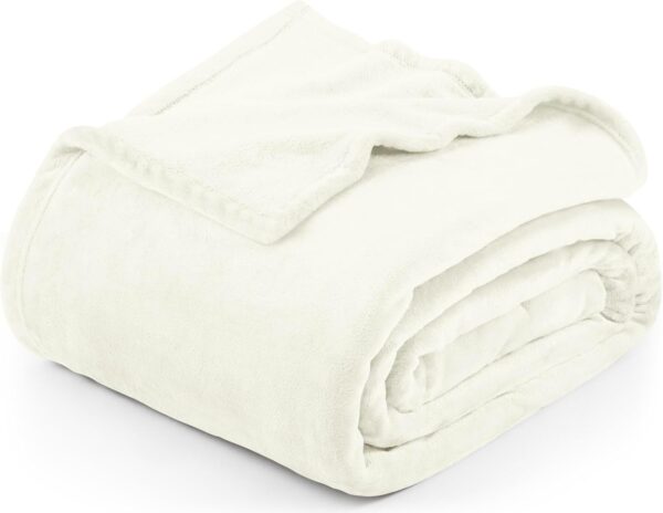 Utopia Bedding Ivory Fleece Blanket