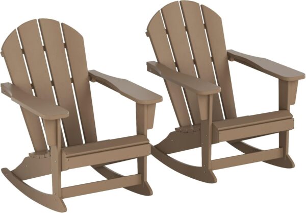 WestinTrends Malibu Outdoor Rocking Chair Set of 2 - Image 4