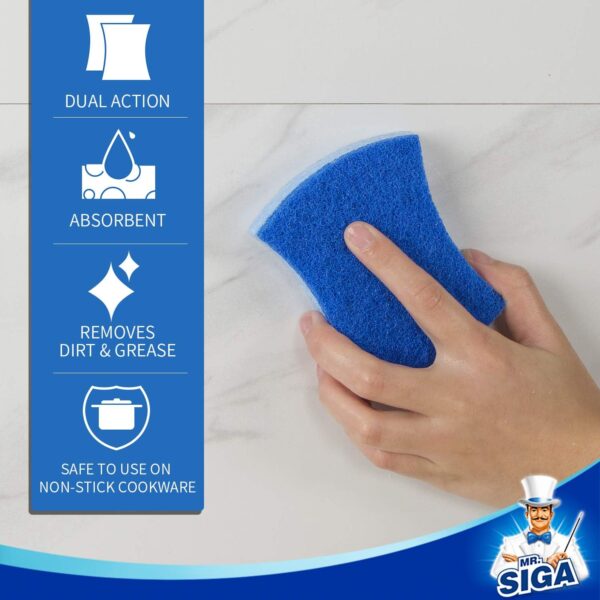 MR.SIGA Non-Scratch Cellulose Scrub Sponge - Image 5