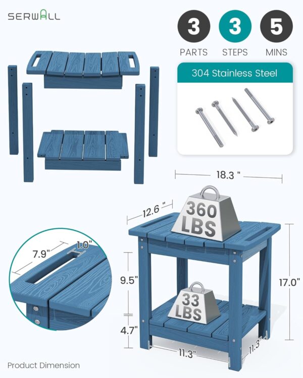 SERWALL Shower Bench for Inside Shower - Image 2