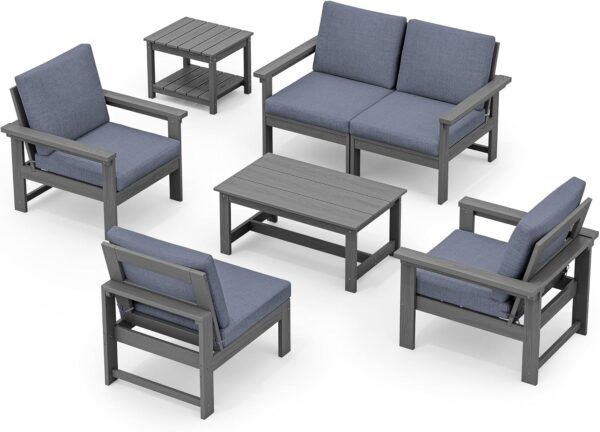 SERWALL HDPE Outdoor Patio Furniture Set - Image 9