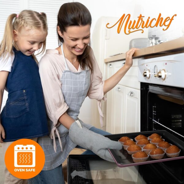 NutriChef 8-Piece Nonstick Stackable Bakeware Set - Image 5