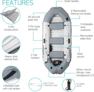 INTEX Mariner 4 Inflatable Boat Set - Image 3