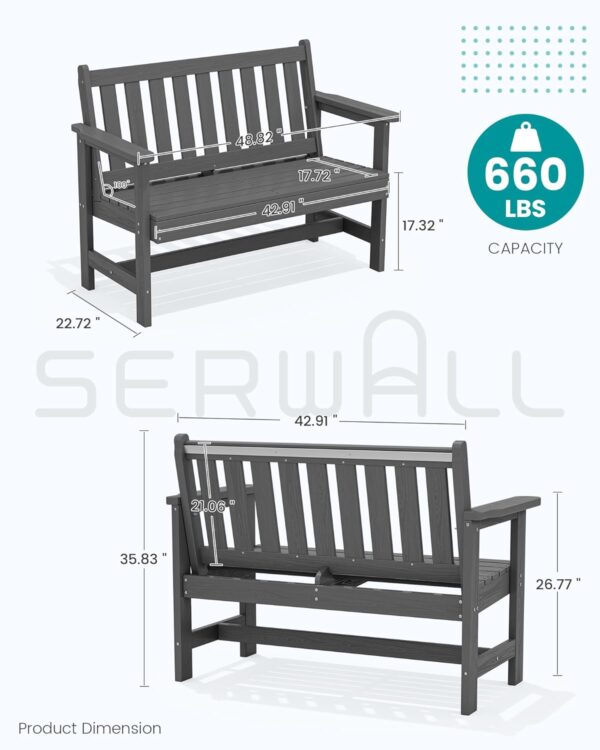 SERWALL Outdoor Bench - Image 3