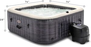 Intex PureSpa Plus Greystone Square Hot Tub - Image 2
