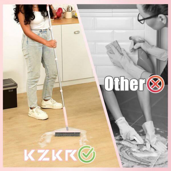 KZKR Floor Scrub Brush with Squeegee - Image 2