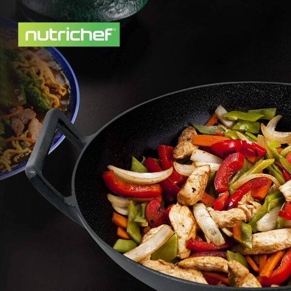 NutriChef Pre-Seasoned Cast Pan-5.8 QT - Image 4