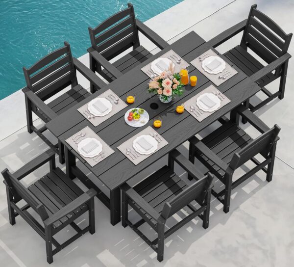 SERWALL 7-Piece Patio Dining Table Sets