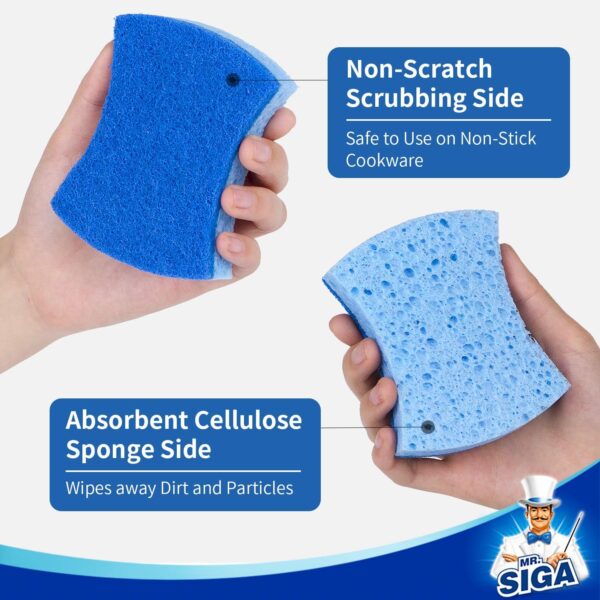 MR.SIGA Non-Scratch Cellulose Scrub Sponge - Image 4