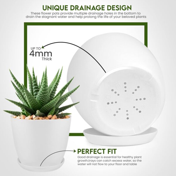 Utopia Plant Pots Indoor with Drainage - Image 3