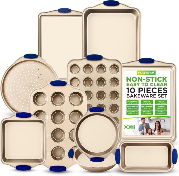 NutriChef 10-Piece Nonstick Bakeware Set