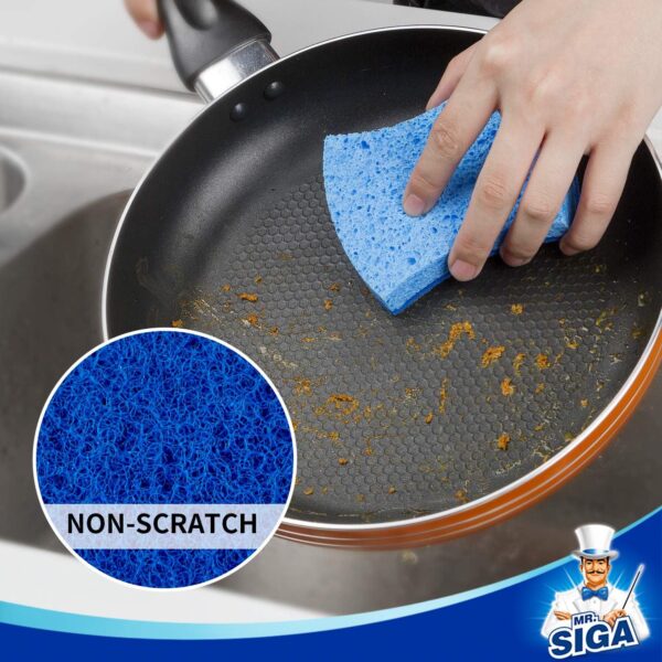 MR.SIGA Non-Scratch Cellulose Scrub Sponge - Image 3