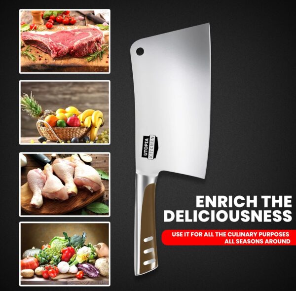 Utopia Kitchen 7 Inch Cleaver Knife - Image 4