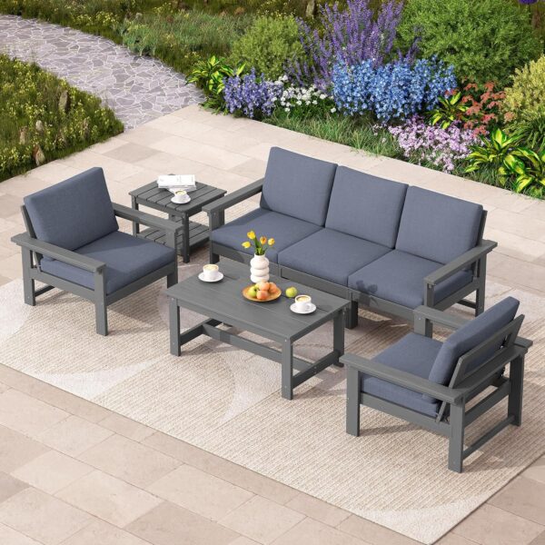 SERWALL HDPE Outdoor Patio Furniture Set