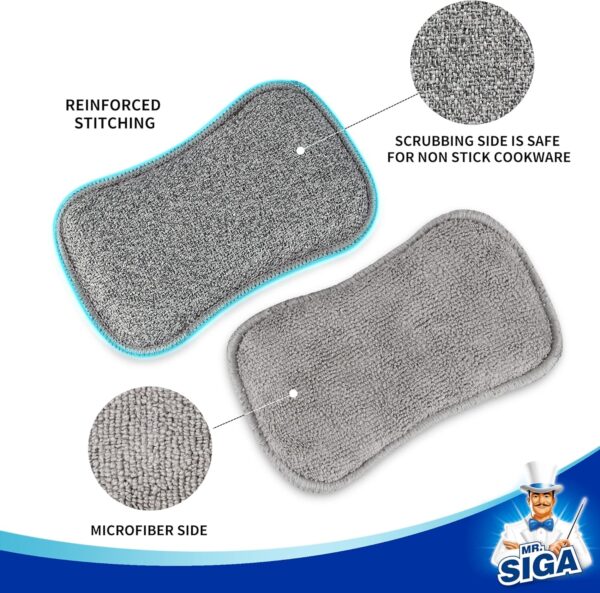 MR.SIGA Dual-Sided Scrub Sponges - Image 4