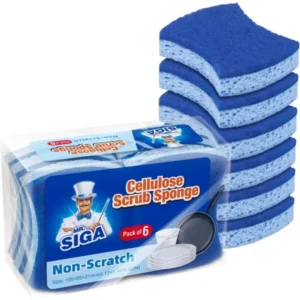 MR.SIGA Non-Scratch Cellulose Scrub Sponge