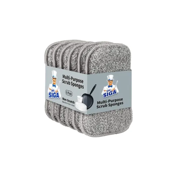 MR.SIGA Dual-Sided Scrub Sponges