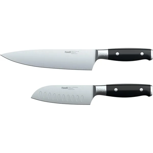 Ninja Foodi NeverDull System 2-Piece Chef Knife & Santoku Knife Set