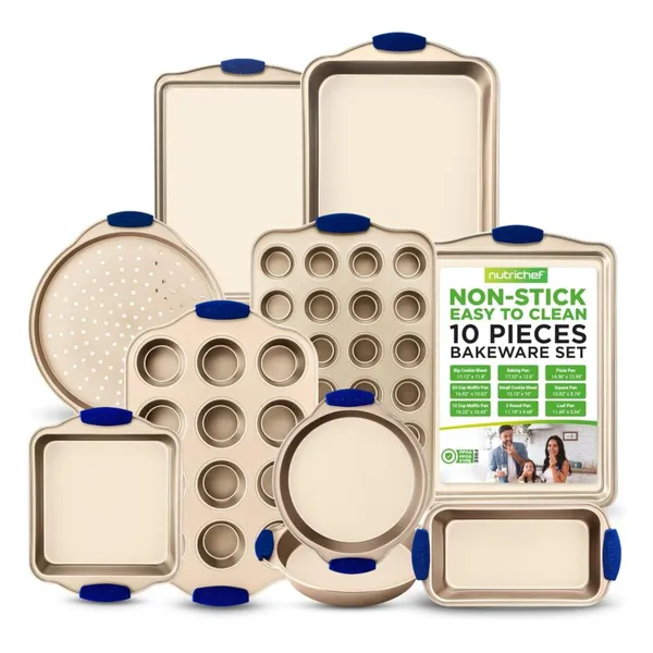 NutriChef 10-Piece Nonstick Bakeware Set