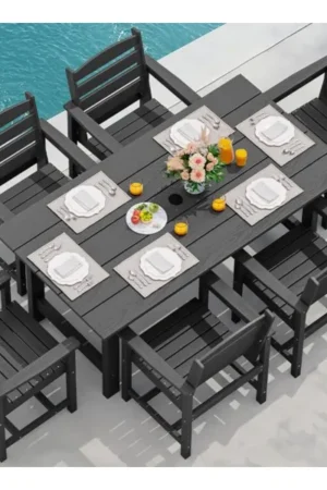 SERWALL 7-Piece Patio Dining Table Sets