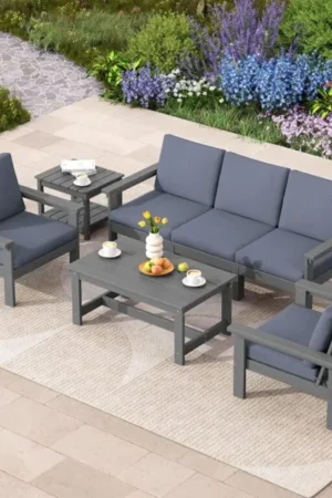 SERWALL HDPE Outdoor Patio Furniture Set