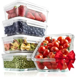 NutriChef 10-Piece Superior Glass Food Storage
