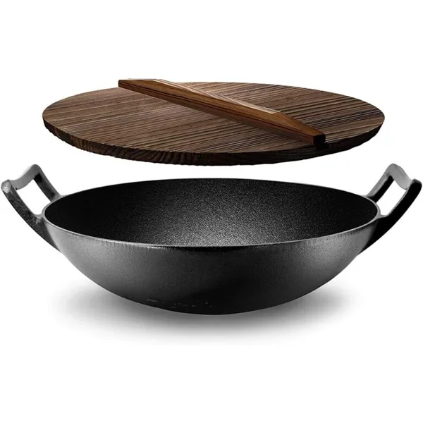 NutriChef Pre-Seasoned Cast Pan-5.8 QT