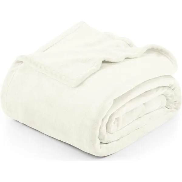 Utopia Bedding Ivory Fleece Blanket