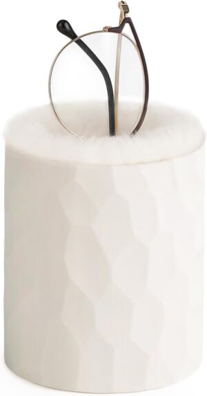 Mkono Plush Lined Eyeglasses Holder