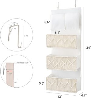 Mkono Macrame Over The Door Organizer - Image 4