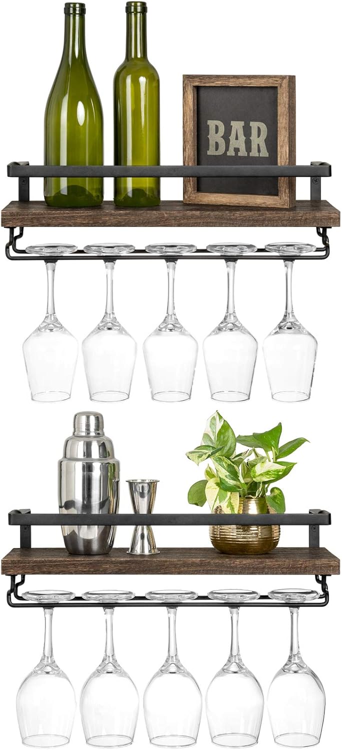 Mkono Wall Mounted Wine Rack