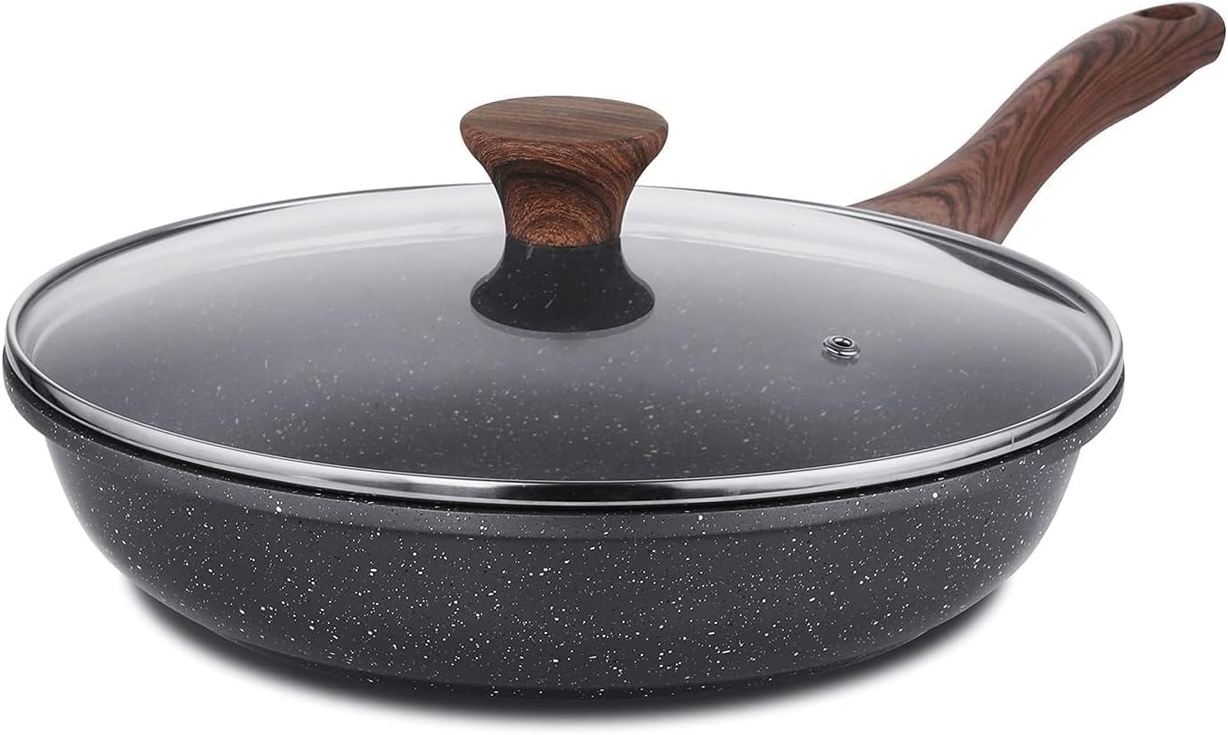 SENSARTE Nonstick Frying Pan Skillet with Lid,