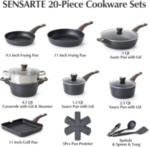 SENSARTE Pots and Pans Set Nonstick, - Image 6