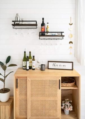 Mkono Wall Mounted Wine Rack - Image 4