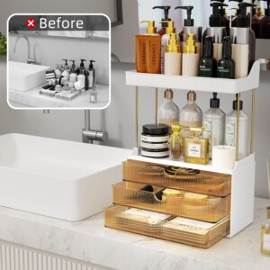 3 Drawers 2 Tier Makeup Organizer - - Image 2