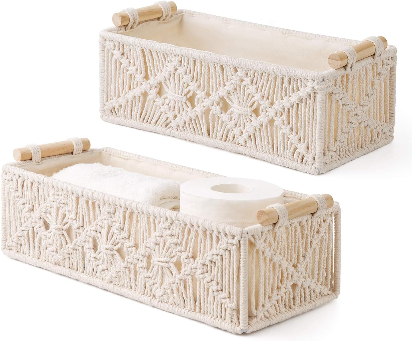 Mkono Macrame Storage Baskets