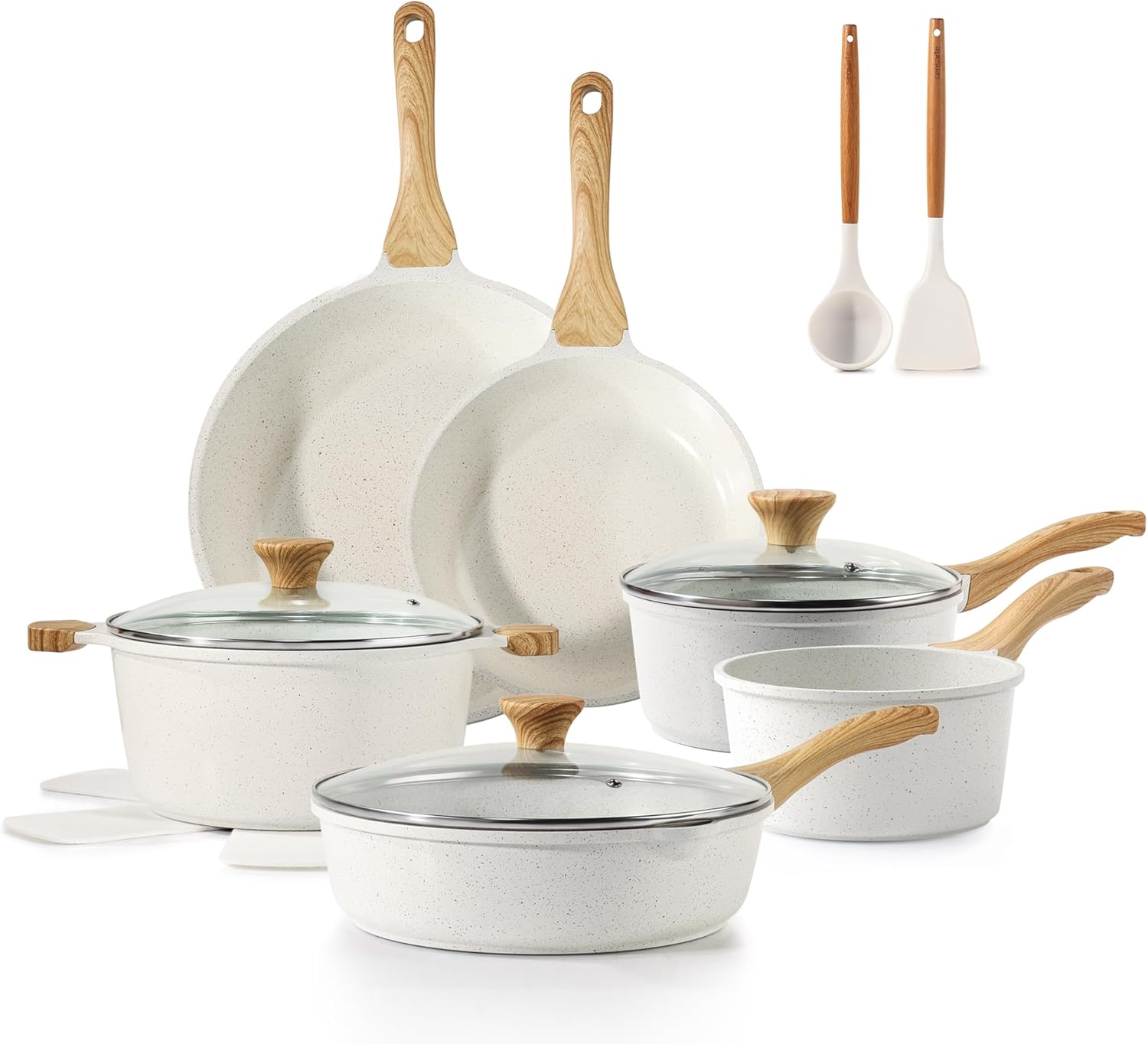 SENSARTE Nonstick Ceramic Cookware Set