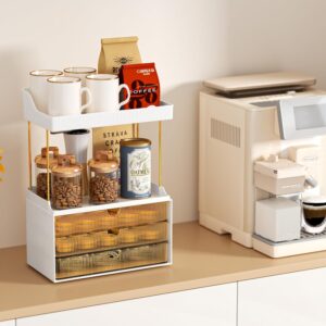 3 Drawers 2 Tier Makeup Organizer - - Image 3