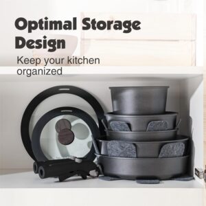 SENSARTE 24 Piece Pots and Pans Set, - Image 3
