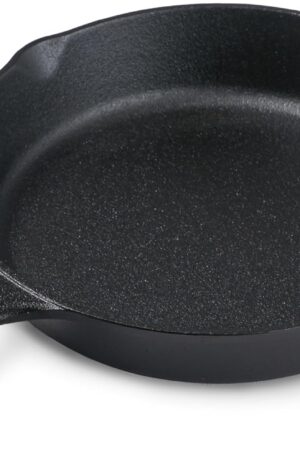 Commercial CHEF 10.25 Inch Preseasoned Cast Iron Skillet, Cast Iron Pan with Dual Pour Spouts