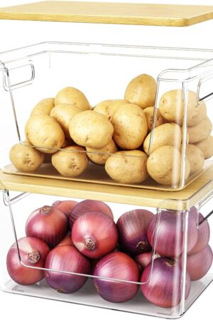 2 Set Pantry Organizer and Stackable Storage
