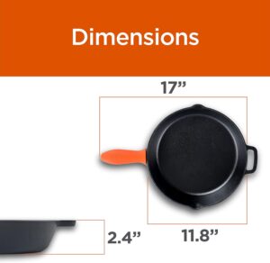 Commercial CHEF Cast Iron Skillet Pan (12" Skillet) - Image 2