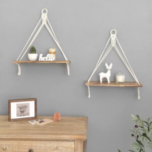 Mkono Macrame Hanging Shelves - Image 5