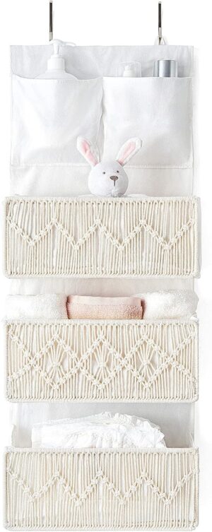 Mkono Macrame Over The Door Organizer