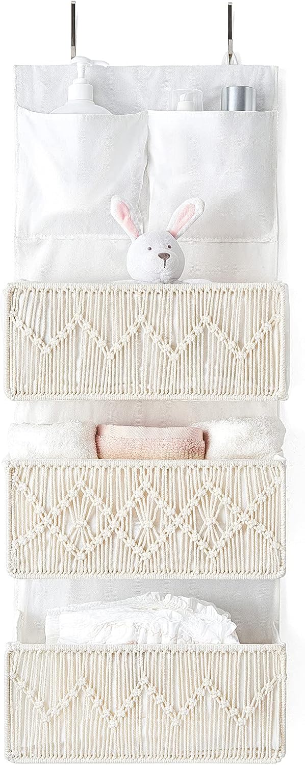 Mkono Macrame Over The Door Organizer