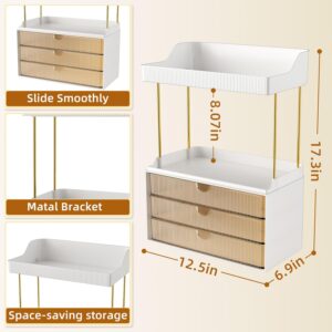 3 Drawers 2 Tier Makeup Organizer - - Image 8