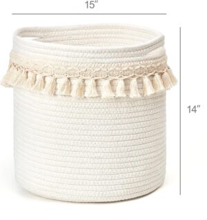 Mkono Macrame Decorative Cotton Rope Basket - Image 6