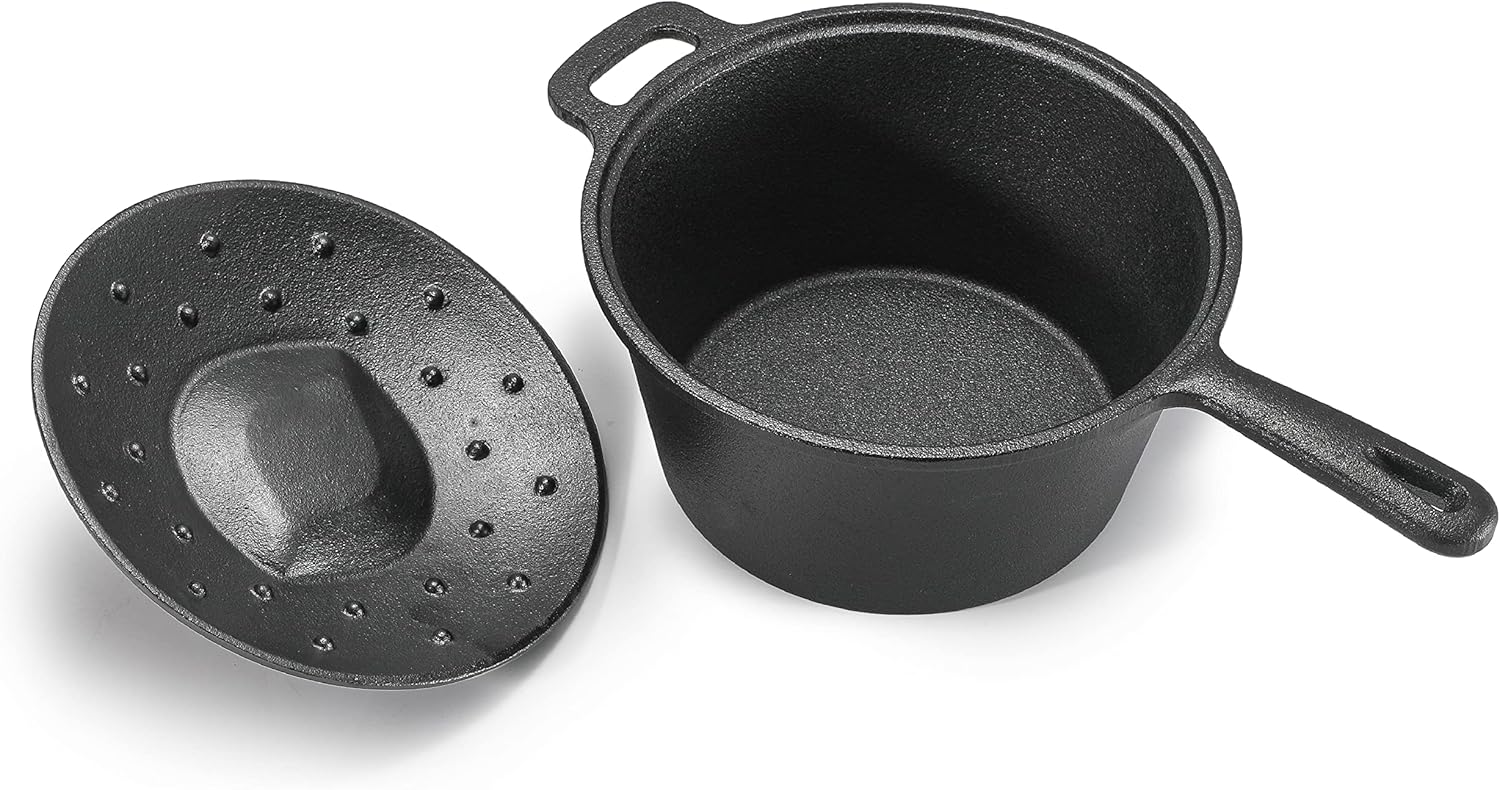 COMMERCIAL CHEF 2 Quart Cast Iron Saucepan